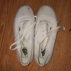 All-White Authentic Vans